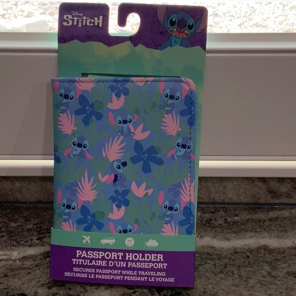 Disney Stitch Blue and Pink Passport Holder